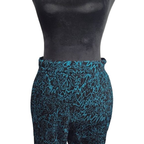 Prophecy Petites Vintage Blouse and Pant Set Blue and Black Women's Size 4 - Picture 6 of 11